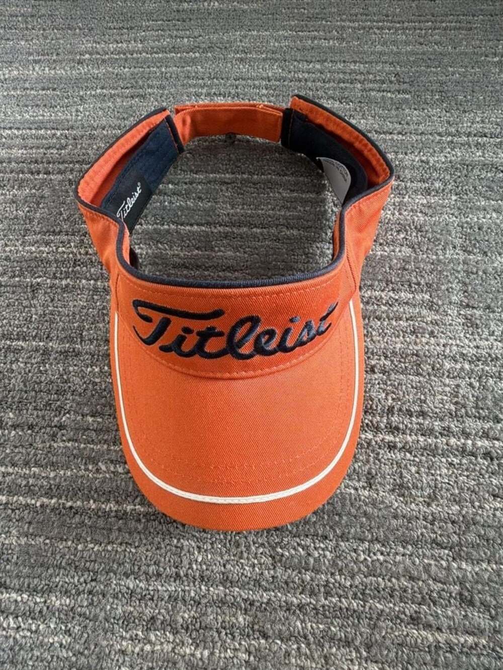 Titleist Orange and Navy Adjustable Golf Sun Visor with #1 Logo